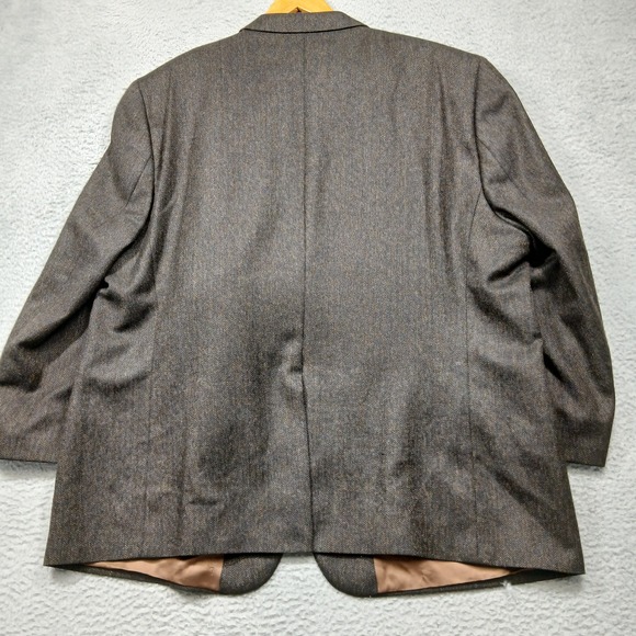 Austins Big & Tall Men's 52R Brown 100% Wool Blazer Sport Coat Canada - Picture 3 of 10